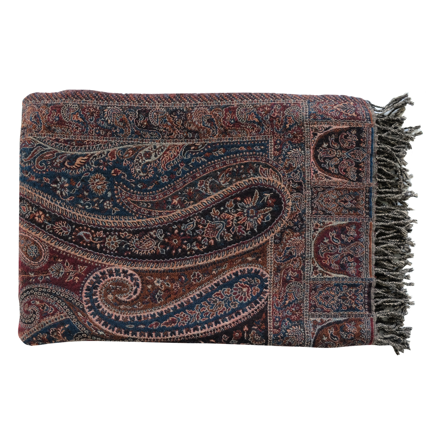 PAISLEY WOOL THROW  140X200